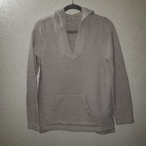 Faherty Sz S Men’s Baja Beach Poncho Hoodie Cream Knit Pullover Hooded Sweater